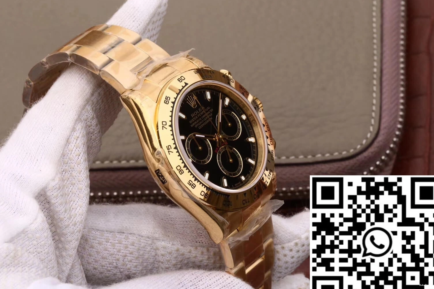 Yellow Factory Rolex M116508-0004 Black JH Daytona Dial Gold Cosmograph 0719